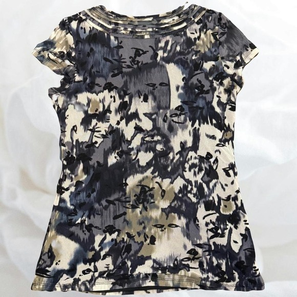 Artsy Avant Garde Micro Mesh T Shirt Y2K Grunge Alt Goth Whimsy - Picture 2 of 4